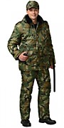 Костюм "ОХРАННИК" зимний: куртка дл., полукомбинезон КМФ зелёный
