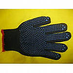 Перчатки трикотажные х/б 6-ти ниточные (чёрные) с ПВХ