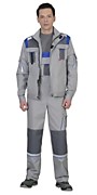 Костюм "СТАН" : куртка, п/комб св.серый со средн.-серым и васильковым